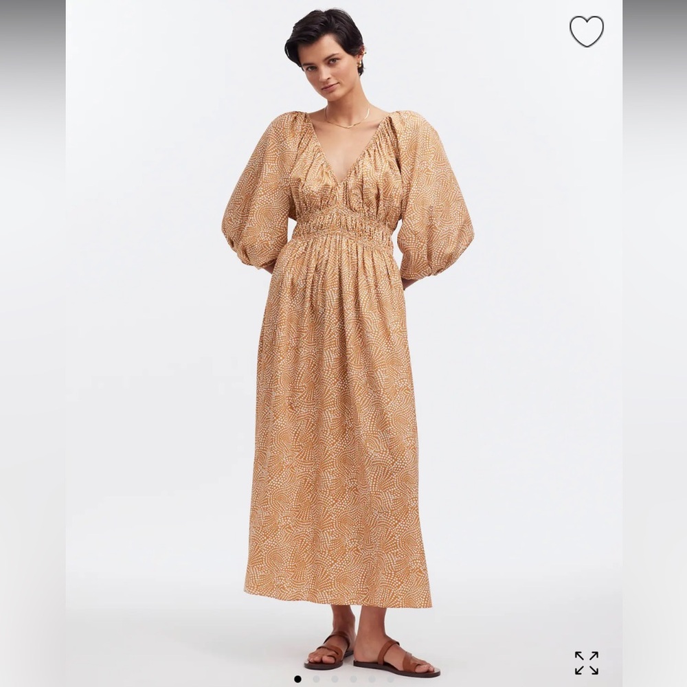 Madewell size 12 V-neck balloon-sleeve maxi dress